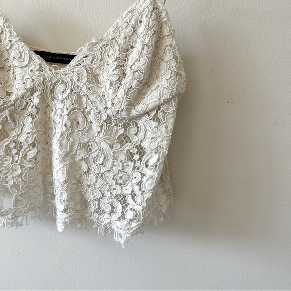 ZARA | Lace Cropped Blouse - Picture 4 of 4